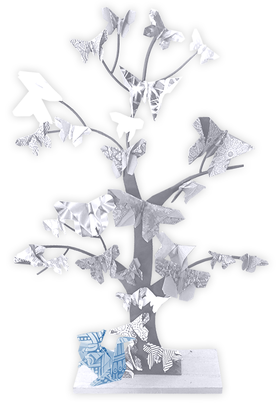 Arbre papillon origami